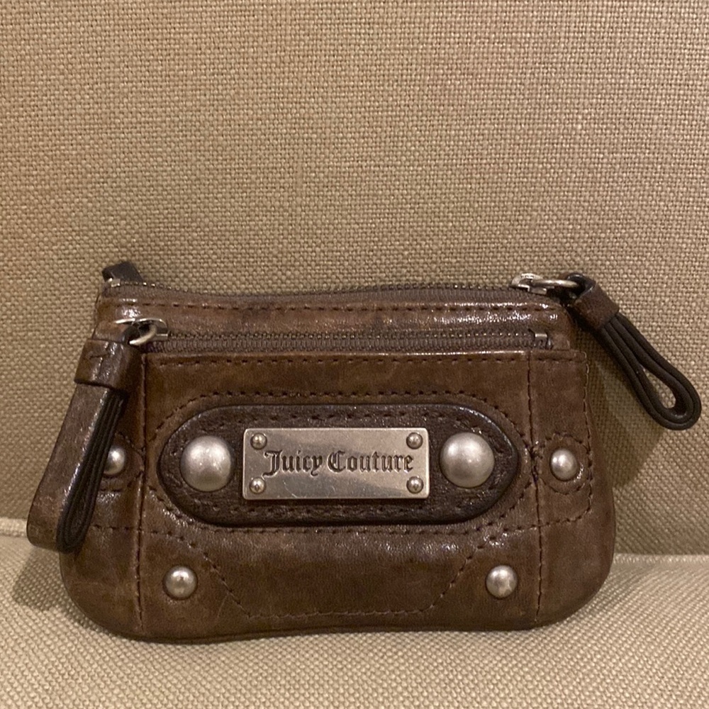 Juicy Couture brown leather wallet with keyring
